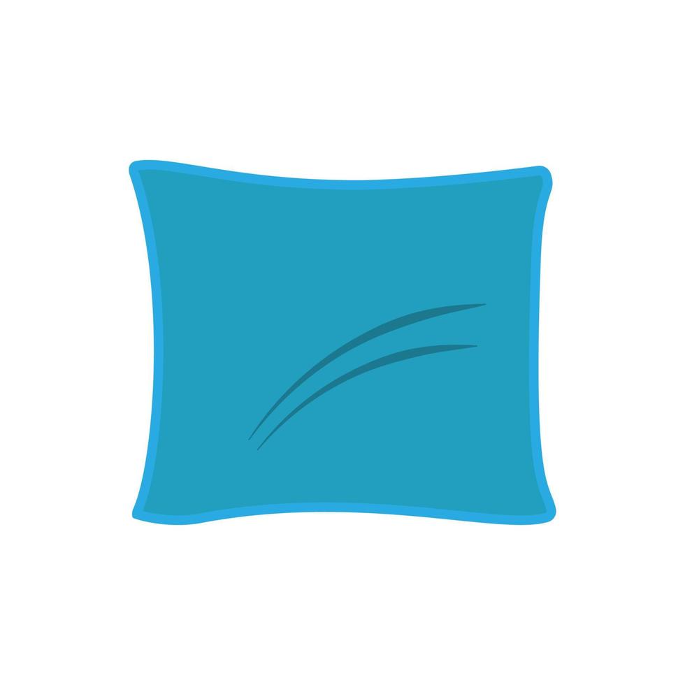 Kissen Bett illustratiob Kissen komfortables Design isoliertes weißes Vektorsymbol. Baumwolle Schlaffeder weiches Zuhause Schlafzimmer vektor