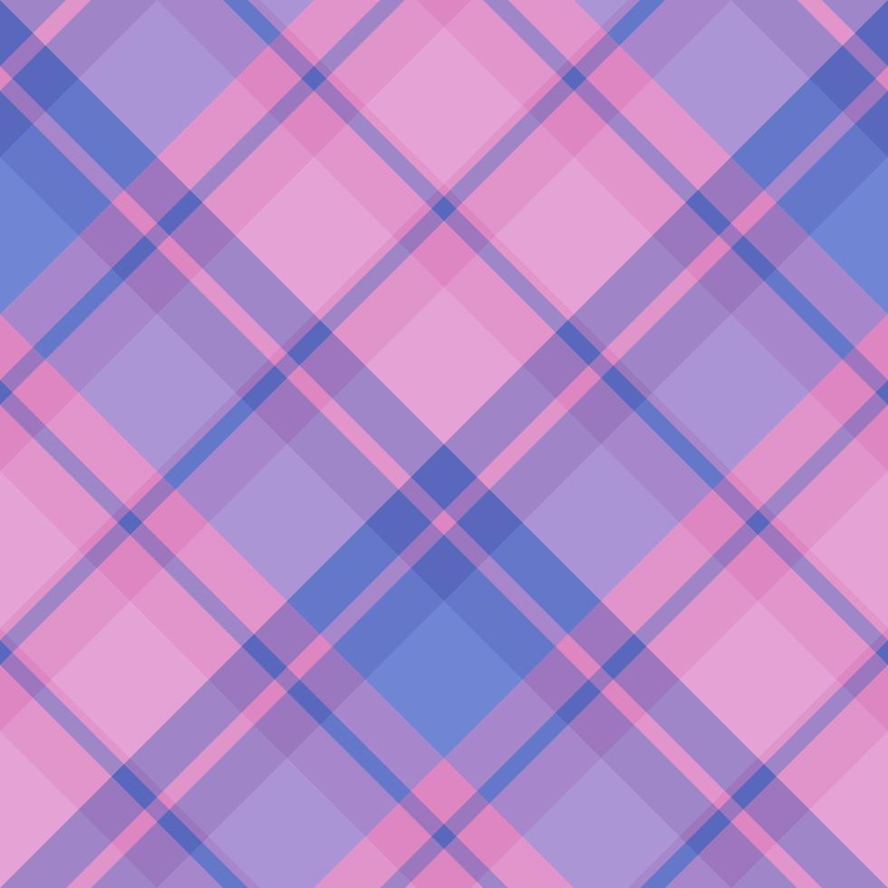 Nahtloses Muster in wunderschönen kalten rosa und dunkelblauen Farben für Plaid, Stoff, Textil, Kleidung, Tischdecke und andere Dinge. Vektorbild. 2 vektor