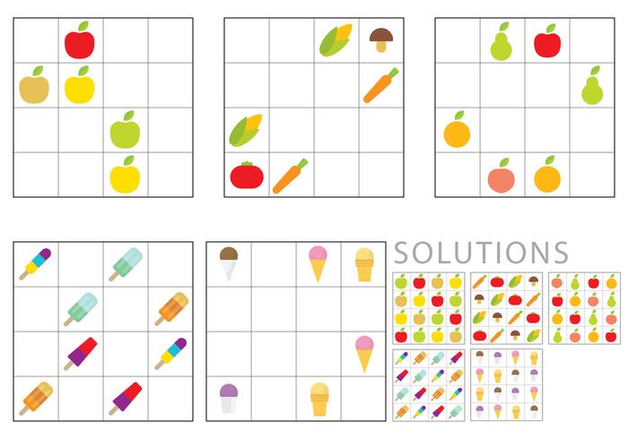 Sudoku för barn vektor