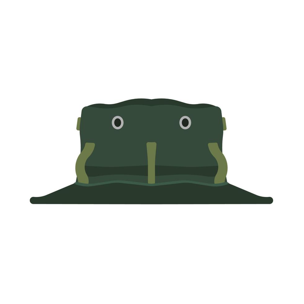 Abenteuer Hut Vektor Icon Cartoon Reisen. Safari-Explorer-Kopf-Symbol-Zubehör. Dschungelmütze Wanderuniform tropisch