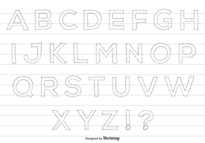 Handgezeichneten Stil Alphabet Set vektor