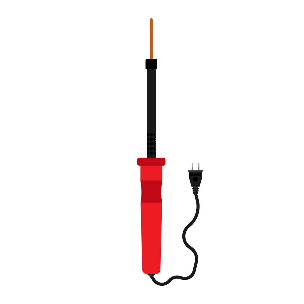 lödning järn elektronisk vektor ikon verktyg hantera. arbete värme Utrustning reparera. industri kraft instrument lödning fixera diy