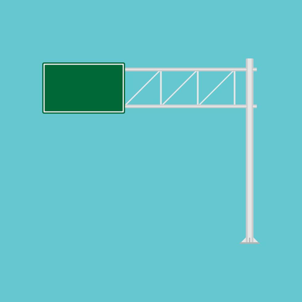 Autobahn-Straßenschild grüne Richtung Weg-Vektor-Symbol. städtische Fahrzeuginformationsroute Interstate Shield. Hinweisschild am Straßenrand vektor