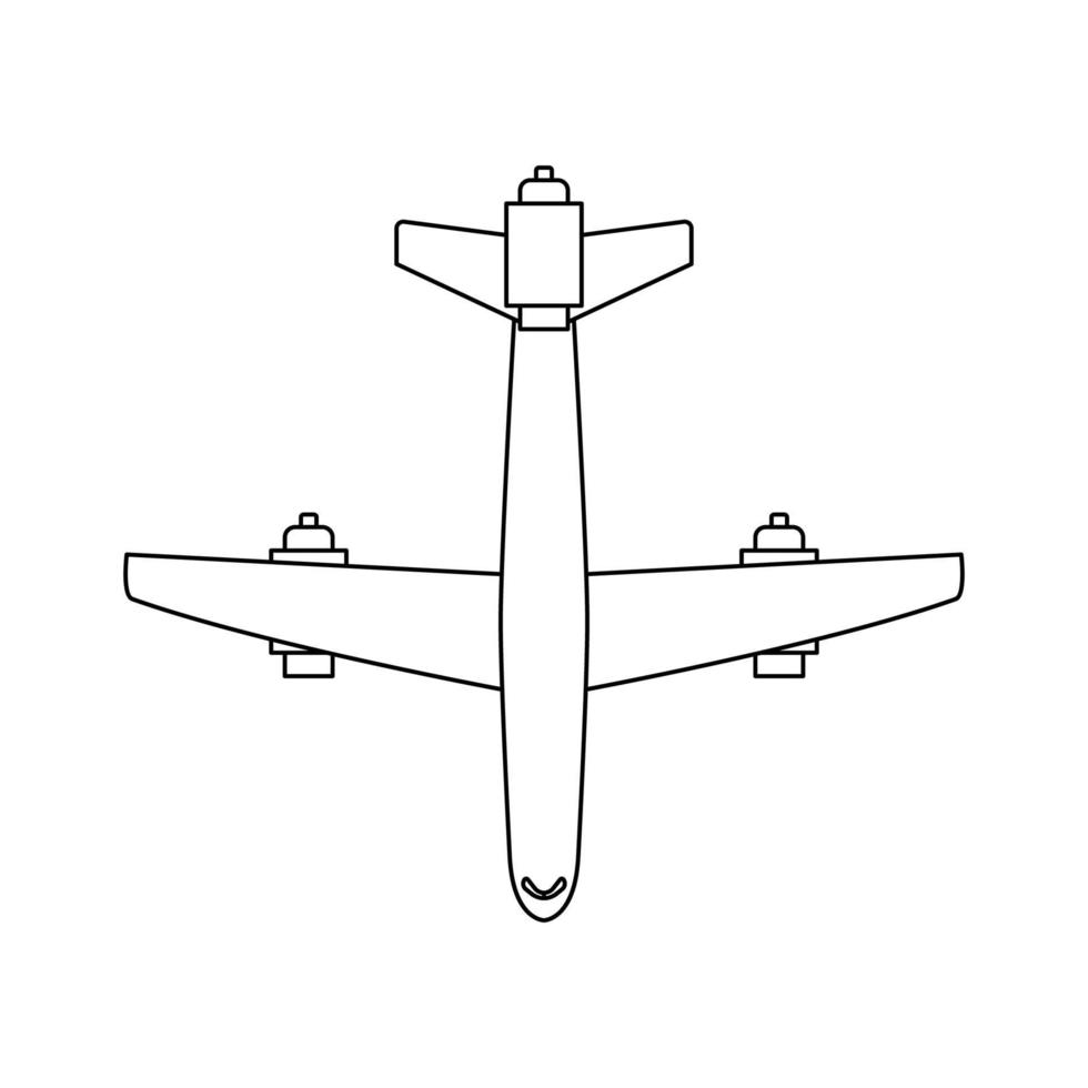 flygplan resa vektor ikon illustration transport översikt. flygplan symbol och flyga plan transport isolerat vit linje tunn