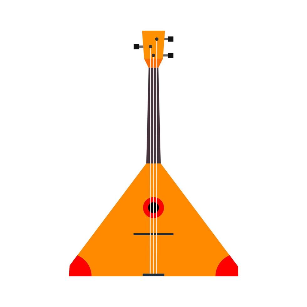 balalajka vektor ikon topp se illustration symbol. akustisk sträng trä- röd orkester etnisk. musik instrument tecknad serie