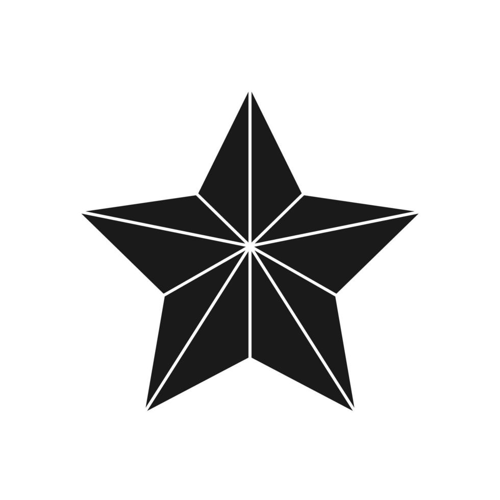 stjärna svart fast vektor dekaration symbol illustration ikon. abstrakt form design isolerat vit element tecken.