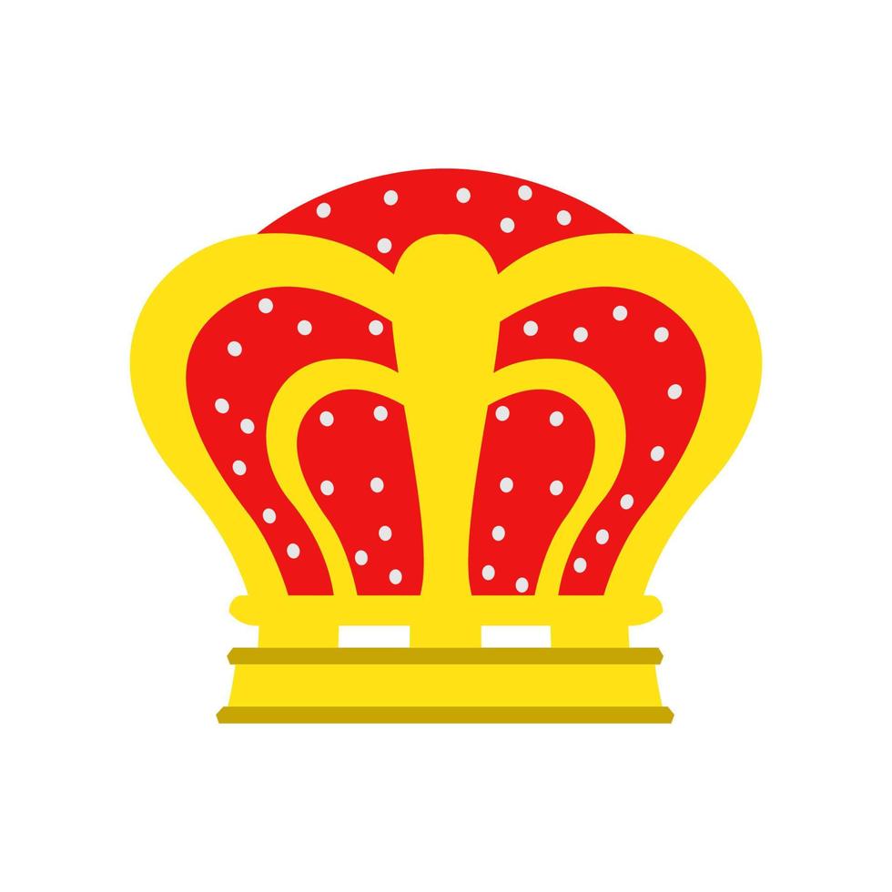 guld kung krona symbol illustration isolerat vit ikon. lyx royalty krona dekoration tecken design. medeltida insignier element silhuett ikon. årgång rike tiara form. gyllene emblem logotyp vektor