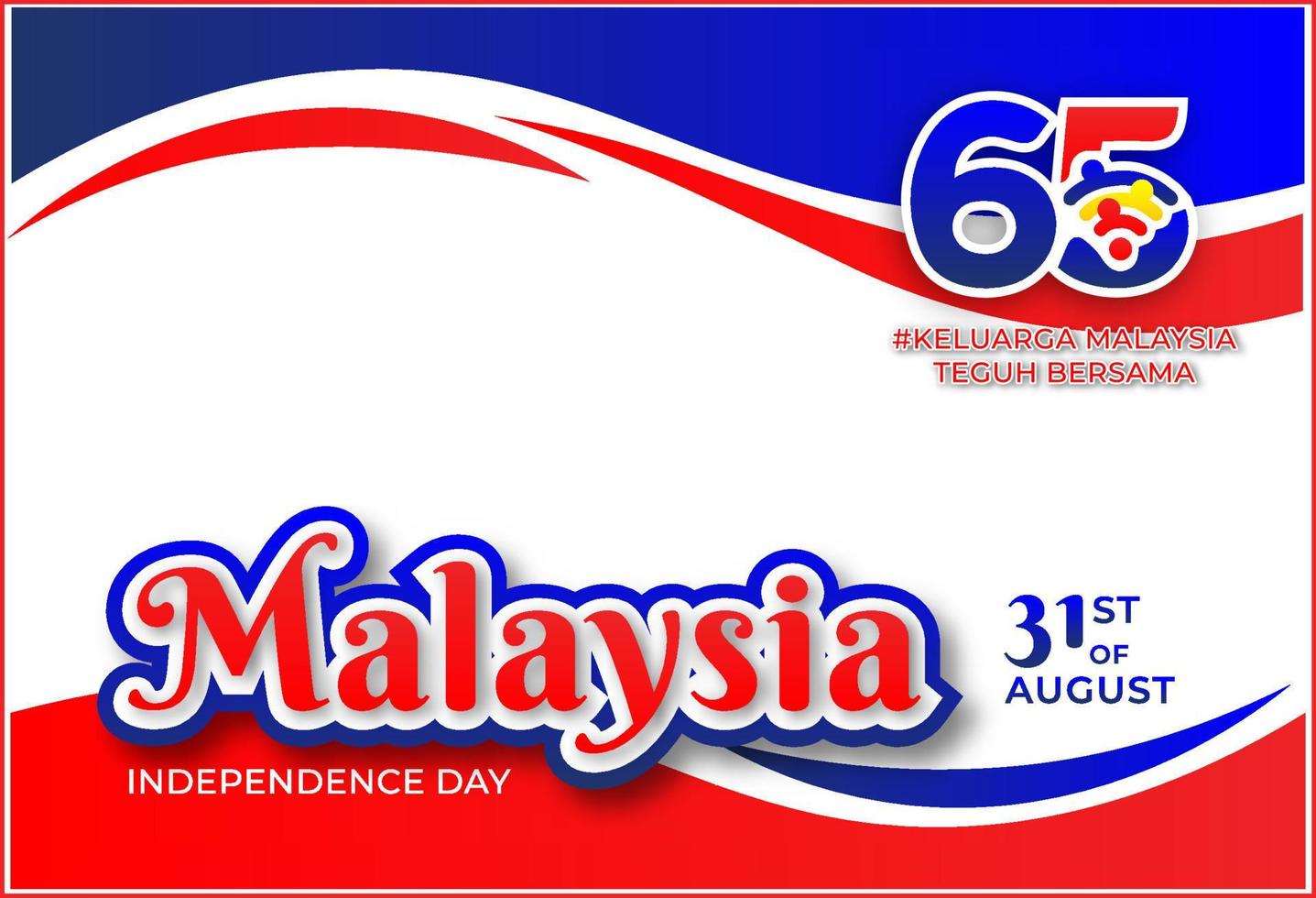 bannerillustrationsfeier zum 65. malaysischen nationaltag 2022 logo vektor