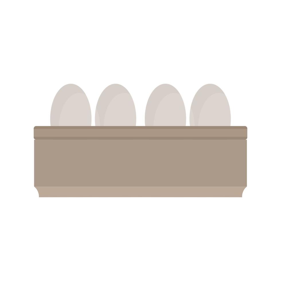 Eierhalter Vektor Icon Frühstück Design. isoliertes weißes element der karikaturhühnernahrung. Bio-Kochzutat für die Küche