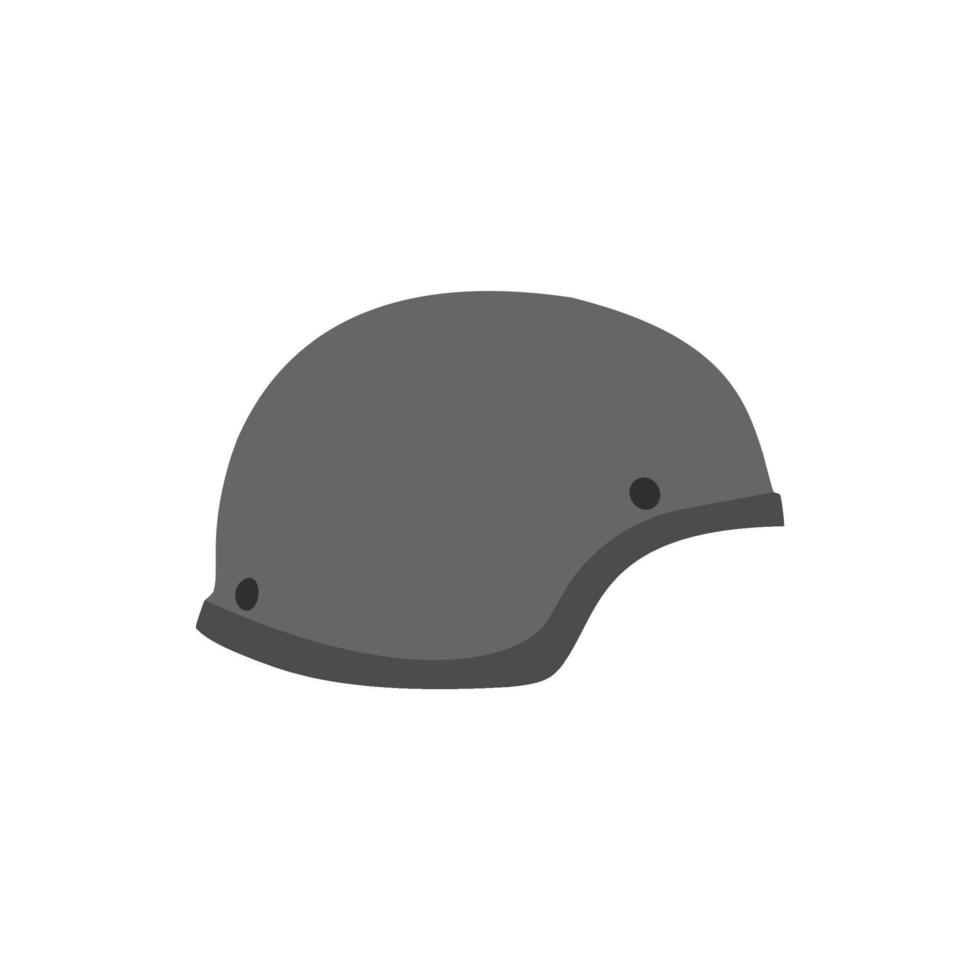 militärische schwarze Helmrüstung Schutzsymbol Ausrüstung Vektorsymbol. Kampflogo Sicherheitskopf Munition Krieg Soldat vektor