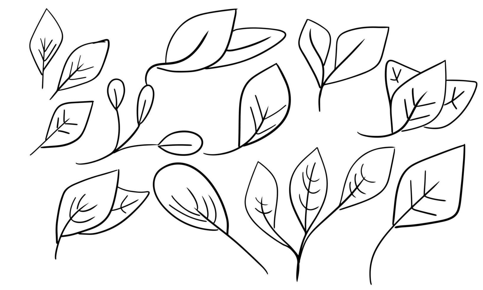 blad klotter te ikon och vegan skiss löv. träd färsk växt och bio mat linje vektor illustration. svart laurel linjär och bruka energi design element blomma. uppsättning dragen samling lövverk sommar