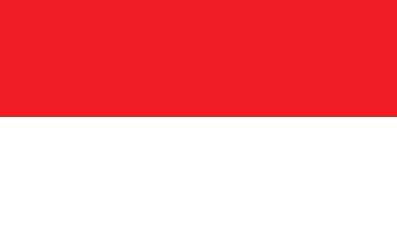 vektor flagga av Indonesien. exakt mått och officiell färger. symbol av patriotism och frihet.