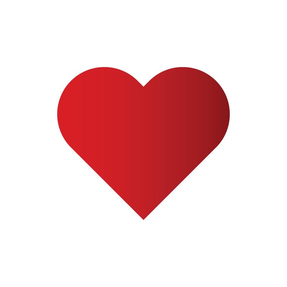 Herz-Liebe-Symbol - Herz-Symbol, Valentinstag - Romantik-Illustration isoliert vektor