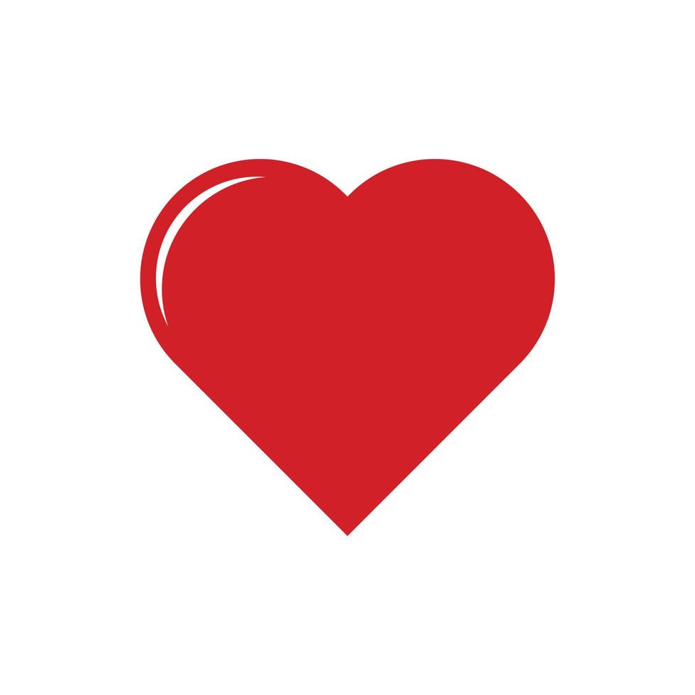 hjärta ikon. isolerat över vit bakgrund. kärlek symbol. vektor
