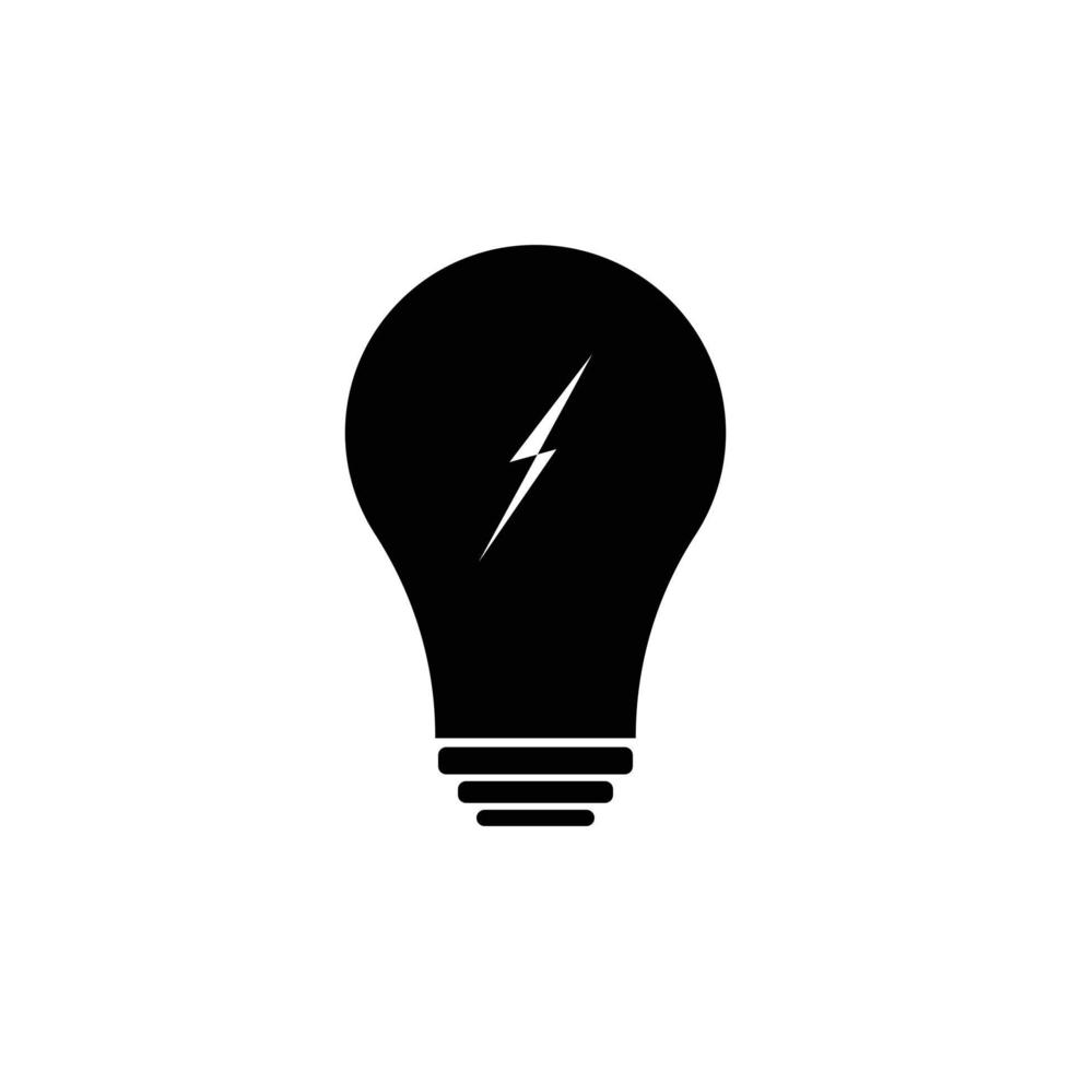 Glühbirnen-Licht-Vektor-Symbol. Beleuchtung elektrische Lampe. Strom, Glanz. Glühbirnen-Icon-Vektor, isoliert auf Hintergrund. Glühbirnensymbol - Ideenschild, Lösung. Birne Lichtsymbol Energie vektor