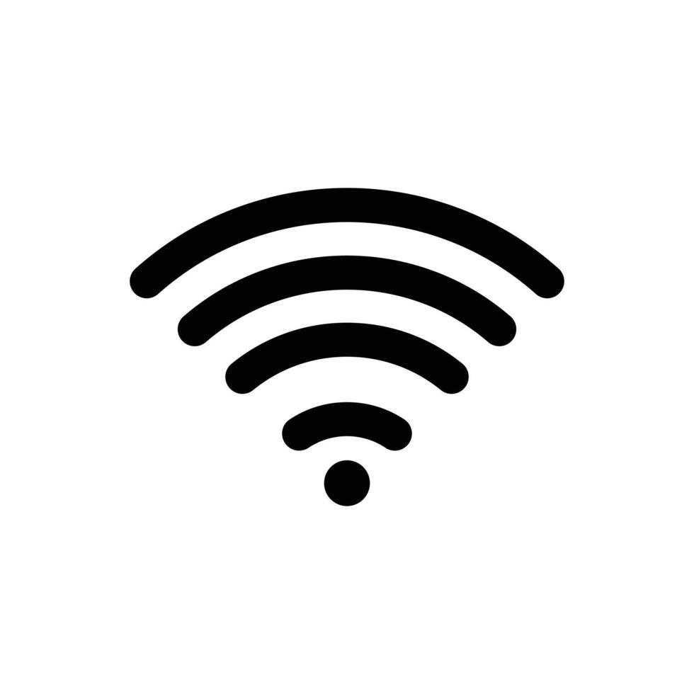 WLAN-Symbol, WLAN-Symbolvektor, im trendigen flachen Stil isoliert auf weißem Hintergrund. wifi-symbolbild, wifi-symbolillustration vektor