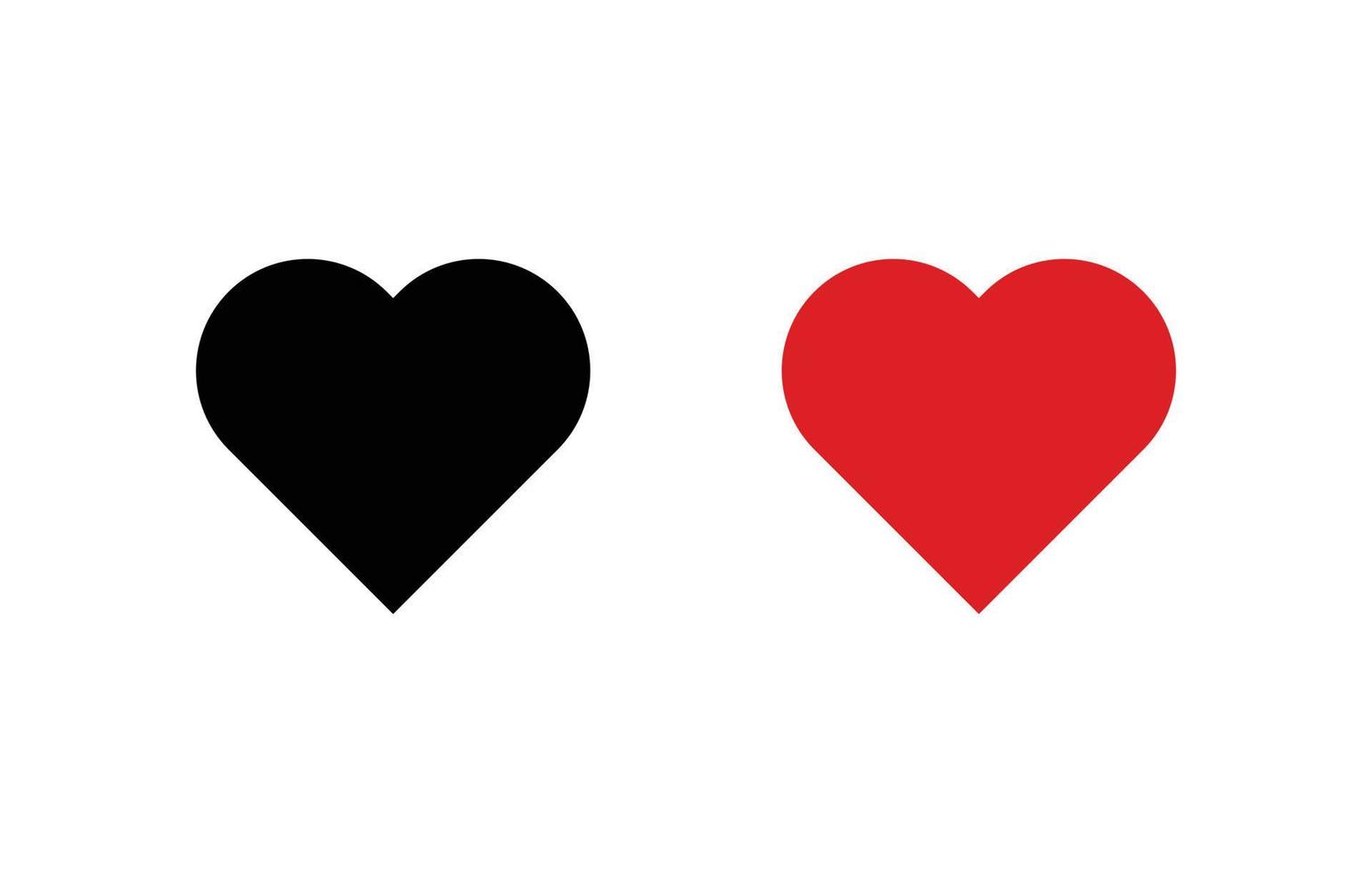 Sammlung von Herzsymbolen, Symbol der Liebessymbole im flachen Stil, modernes Design isoliert auf leerem Hintergrund. Vektor-Illustration. vektor