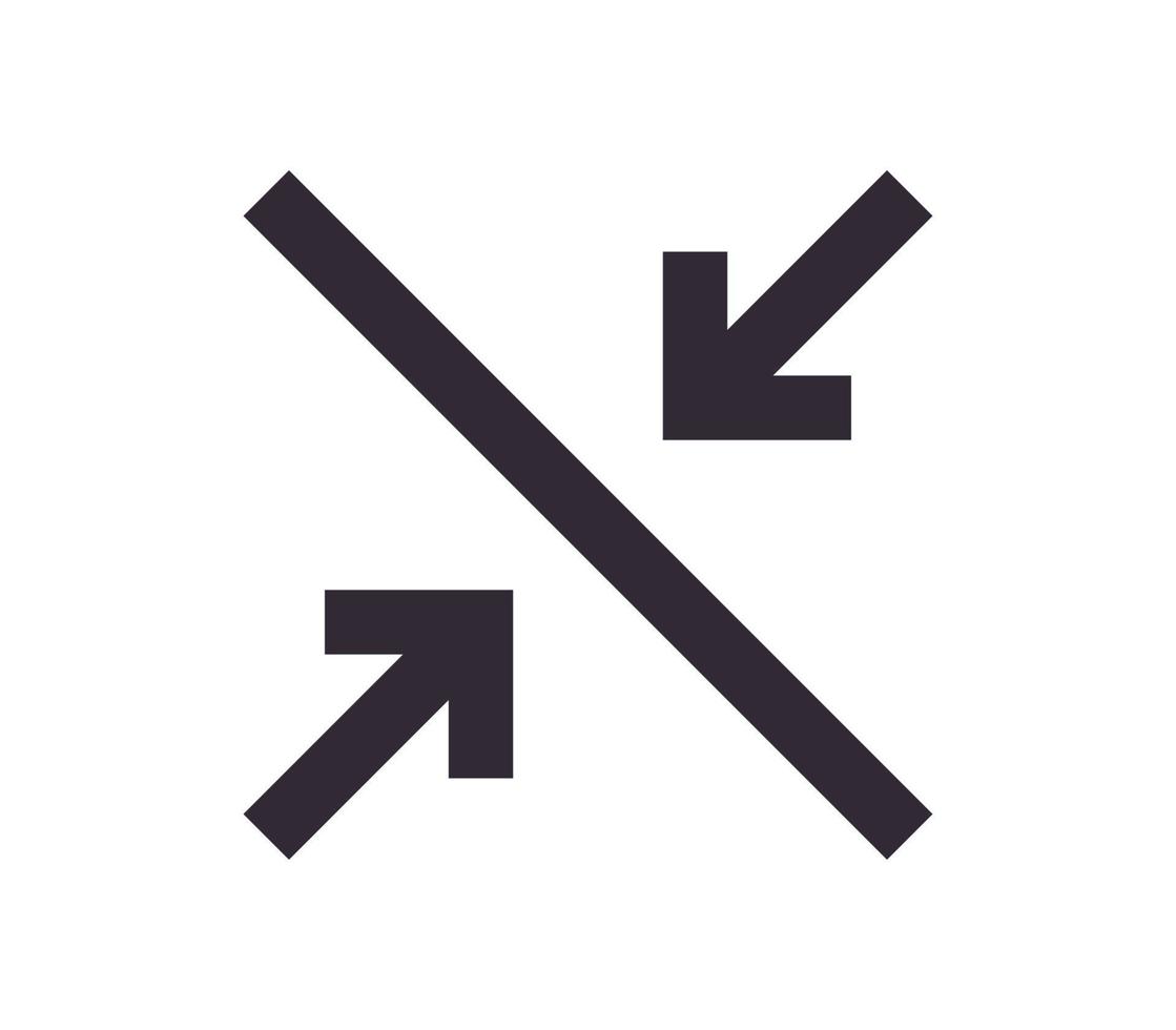 Skalierungssymbol und Größenpfeilsymbol einfacher Umriss linearer Vektor. vektor