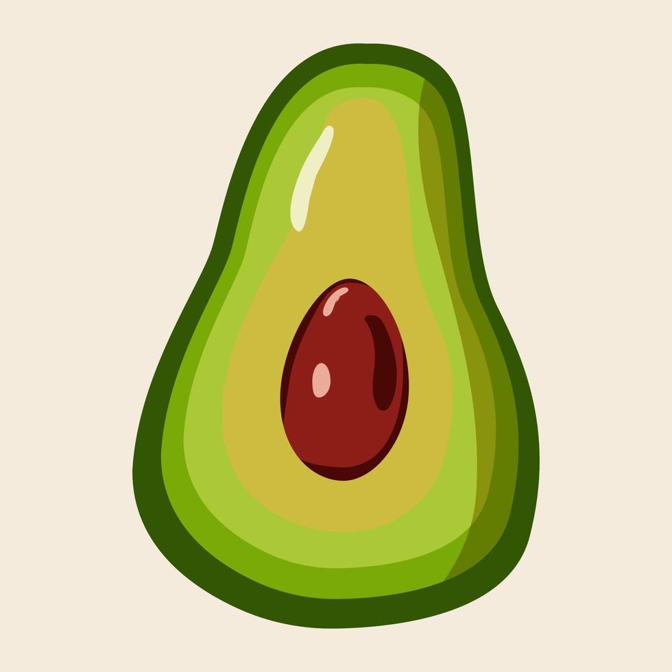 vektor ikon av avokado. avokado frukt i platt design. vektor illustration.