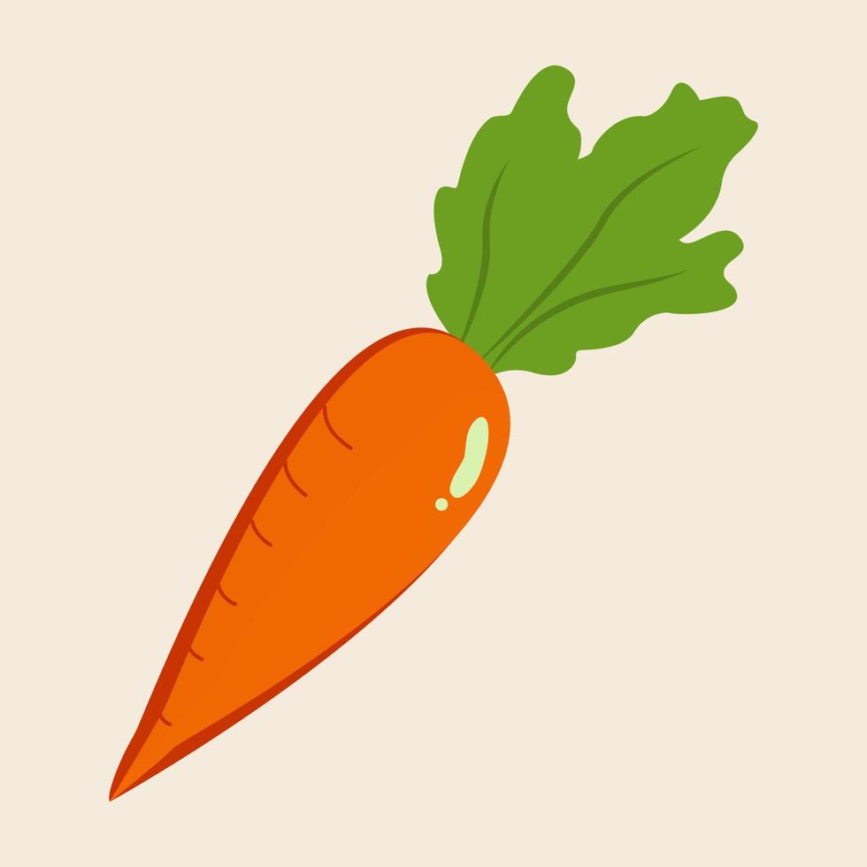 illustration av ett orange morot på en vit bakgrund vektor illustration