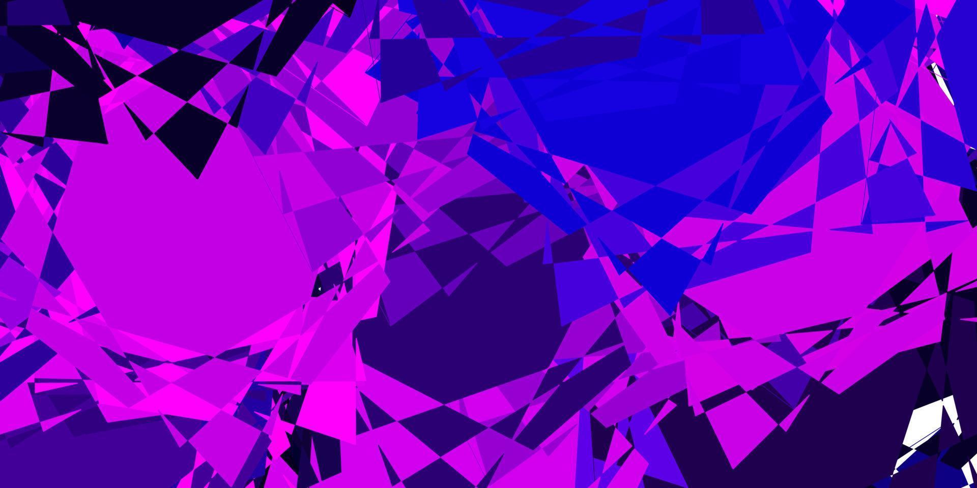 dunkelvioletter Vektorhintergrund mit Dreiecken. vektor