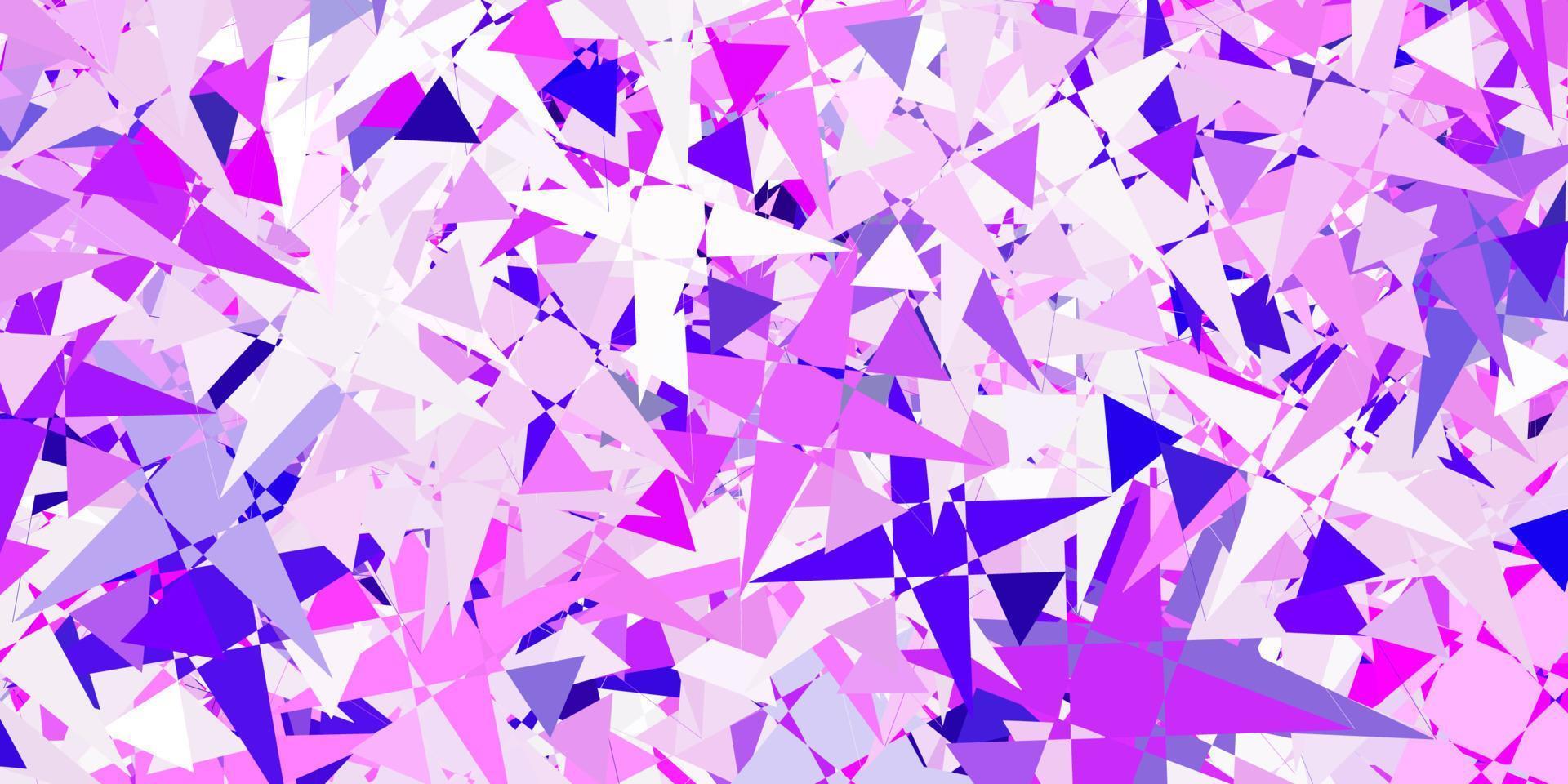 ljuslila, rosa vektorstruktur med slumpmässiga trianglar. vektor