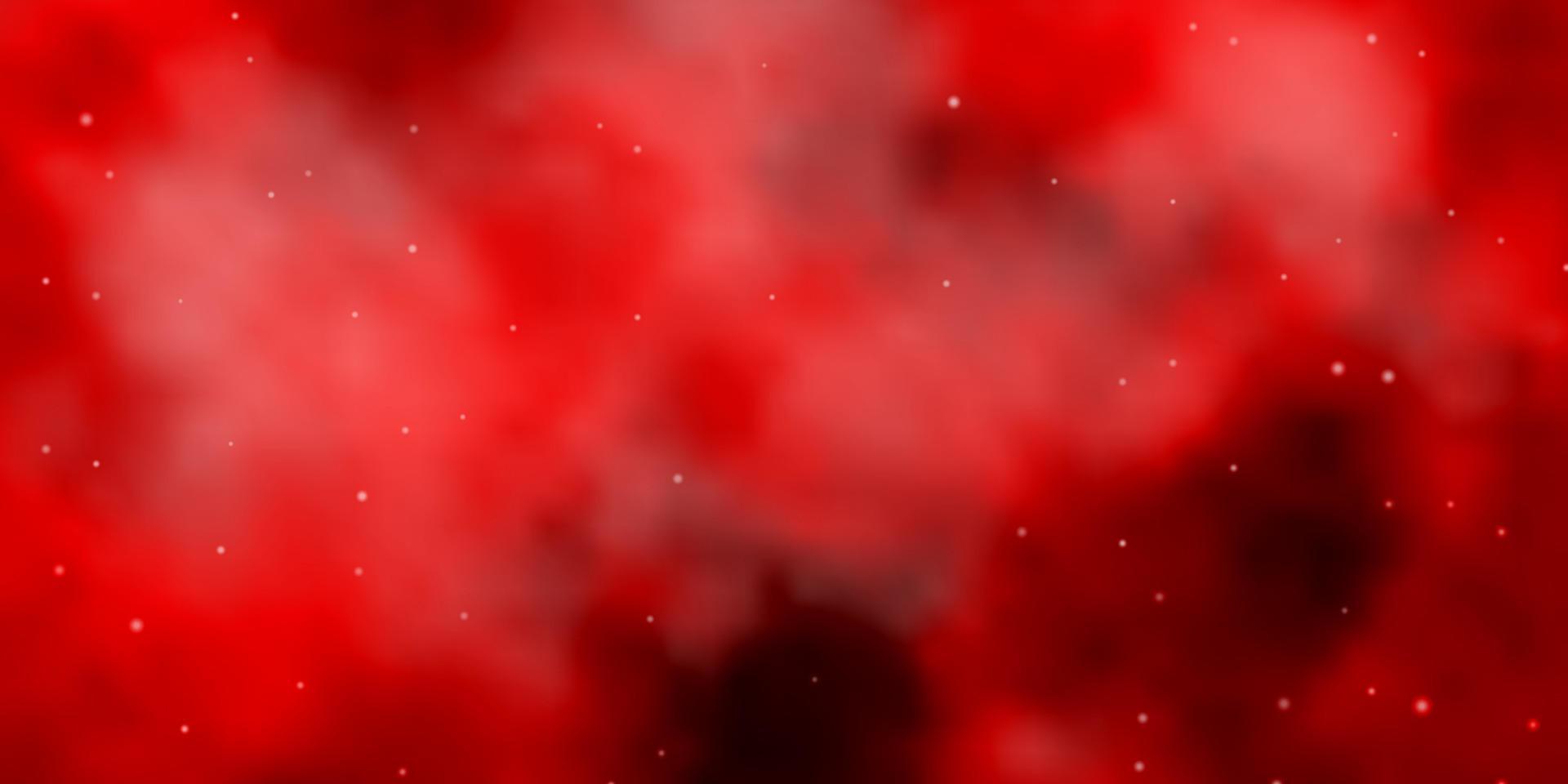dunkeloranger Vektorhintergrund mit kleinen und großen Sternen. vektor