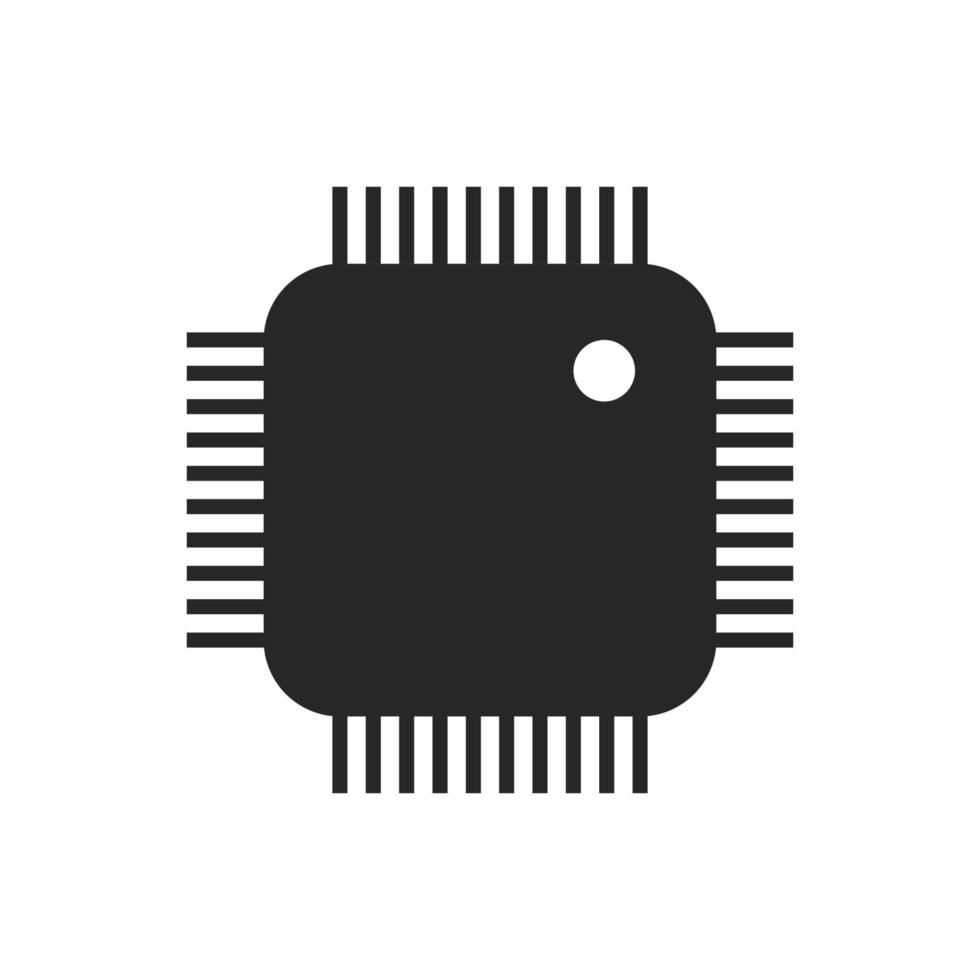 CPU-Chip-Technologie-Vektor digital elektronisch. Computer-Prozessor-Illustrationsboard-Symbol und Kommunikations-Tech-Hardware. Mikrochip-Motherboard-Engineering-Datum und Symbol PC-Core-Ausrüstungsgerät vektor