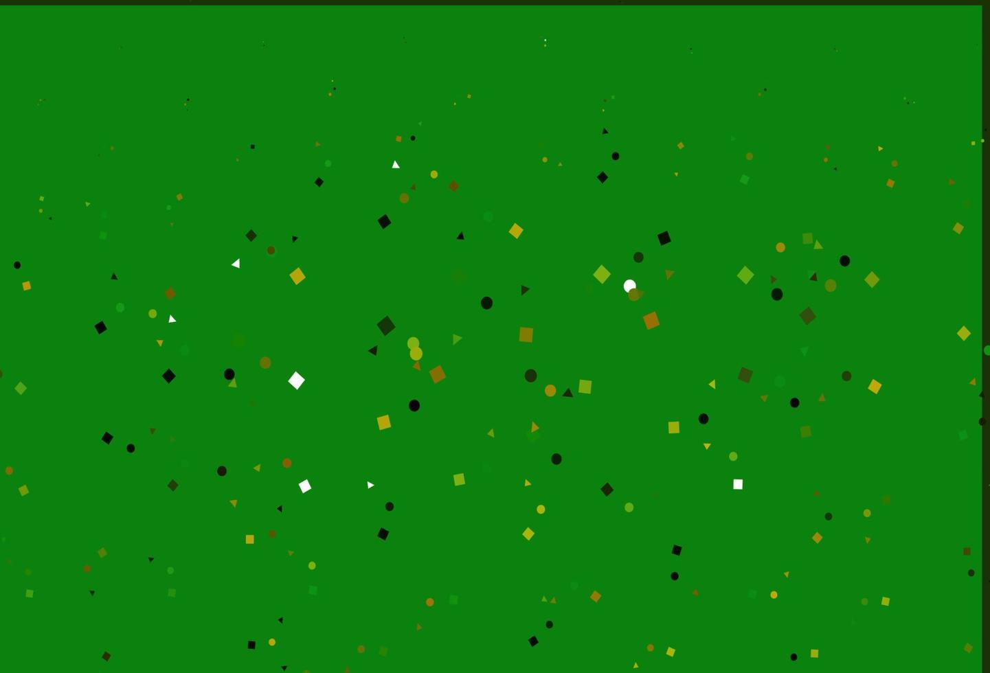 hellgrüne, gelbe Vektortextur im Poly-Stil mit Kreisen, Würfeln. vektor