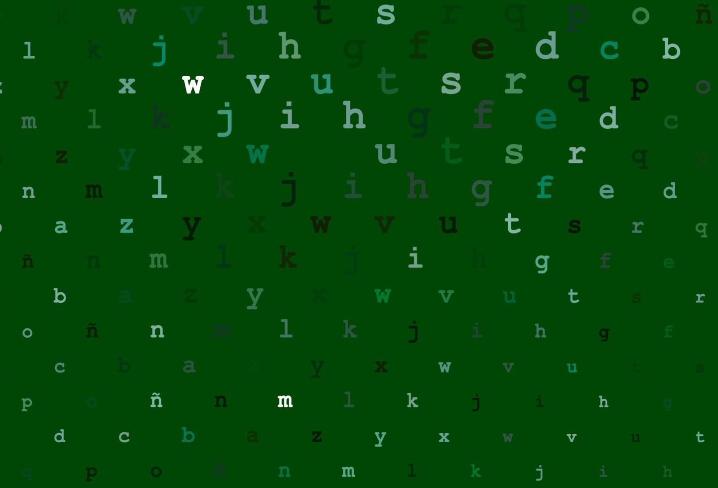 ljusgrönt vektormönster med abc -symboler. vektor