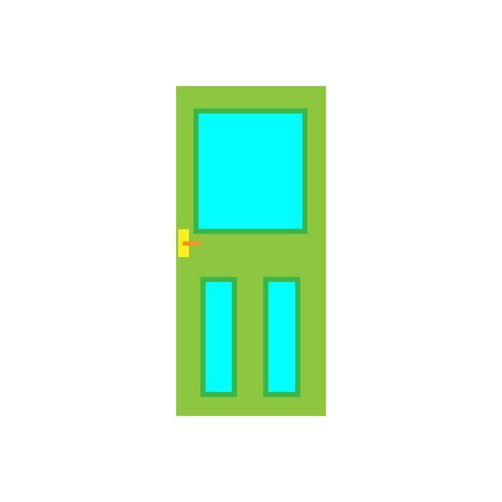 Tür Sicherheitssymbol Haus Stil Vektor. Entry Home Nahaufnahme Innenraum vektor