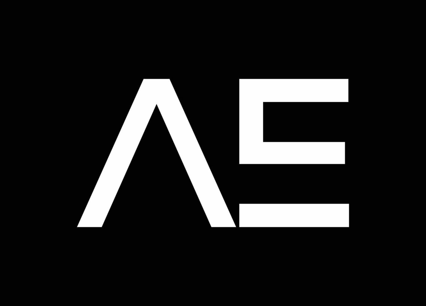 ae första brev logotyp design vektor