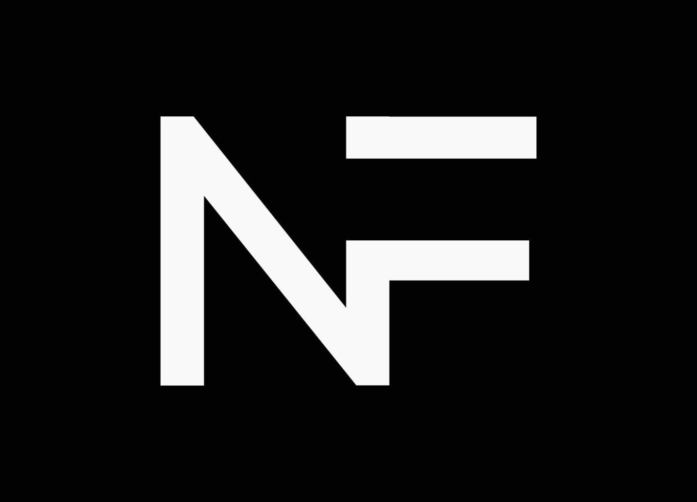 nf första brev logotyp design vektor