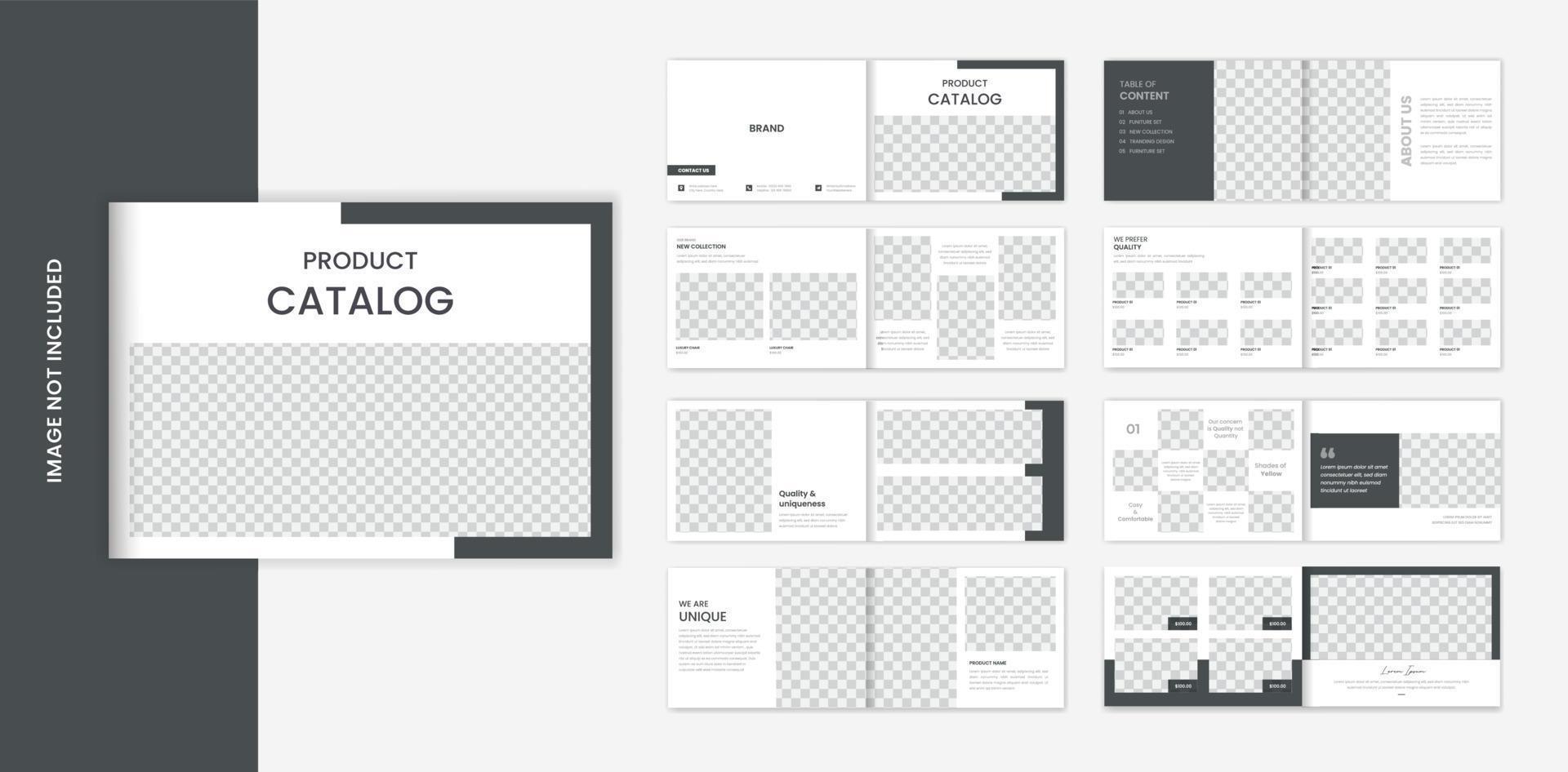 minimale landschaft produktkatalog design broschürenvorlage, innenarchitektur kataloglayout vektor