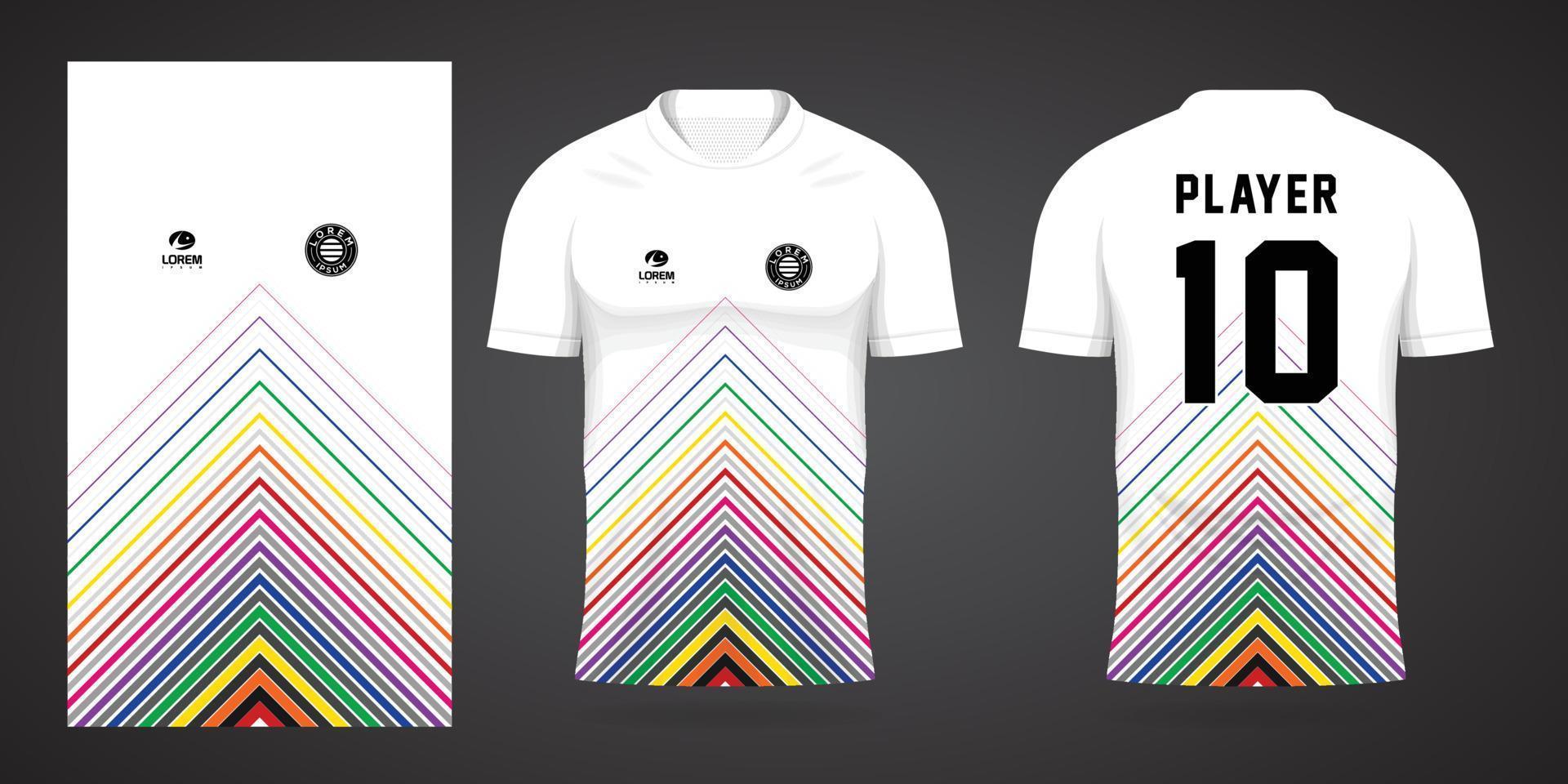 bunte Fußball-Trikot-Sport-Design-Vorlage vektor