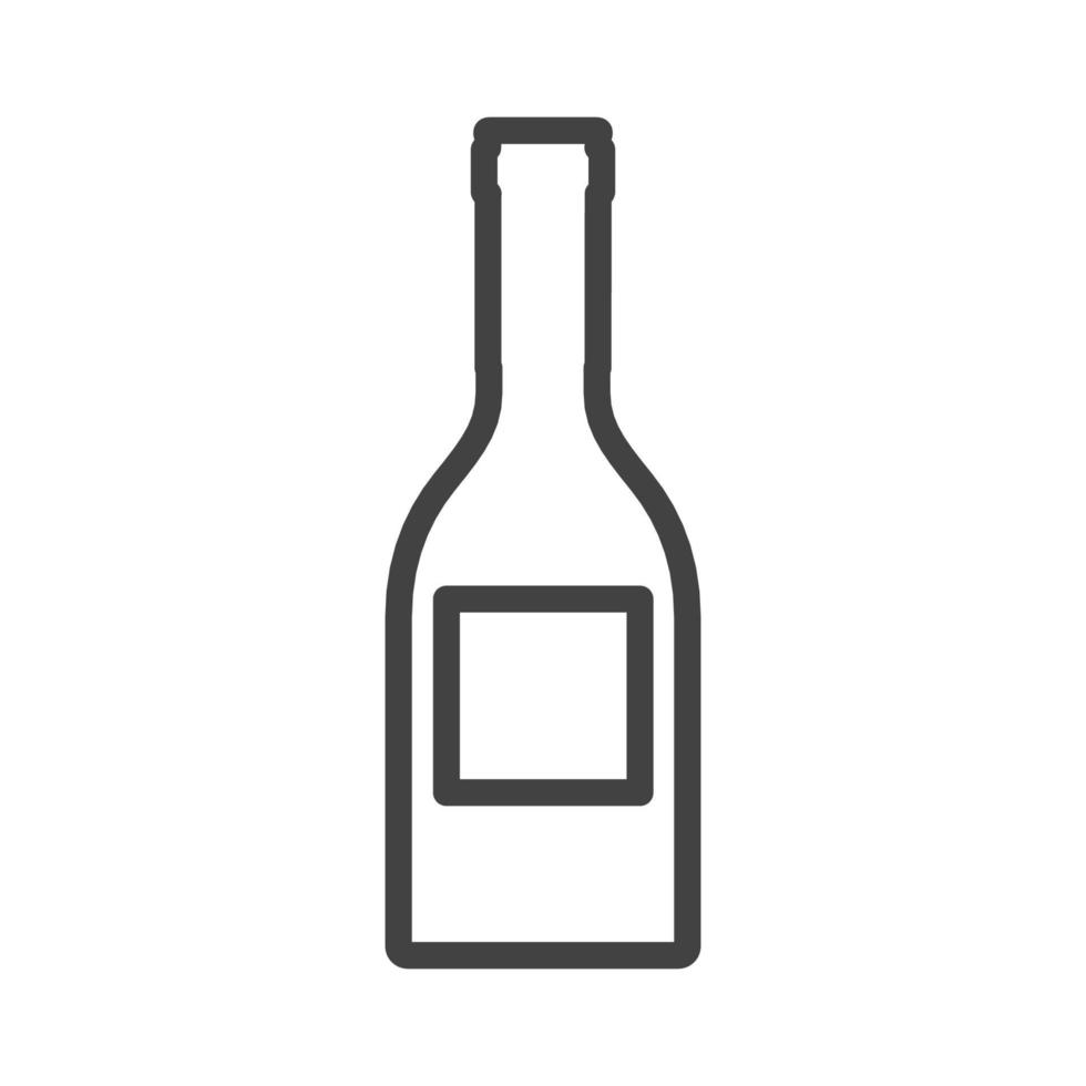 flaska glas dryck vektor illustration ikon. flytande plast behållare dryck symbol och alkohol bar märka objekt. mat grafisk tecken soda eller öl isolerat vit. översikt produkt silhuett tom pub