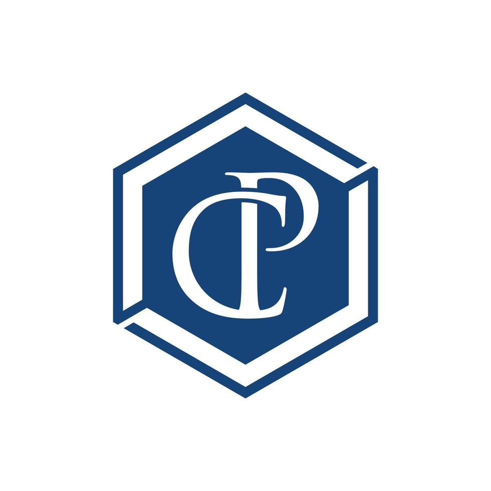 cp-Buchstabe anfängliches Alphabet-Logo-Design-Vorlagenelement vektor