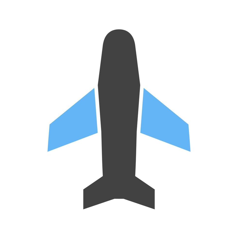 Blaues und schwarzes Symbol für Flugzeugpassagiere vektor