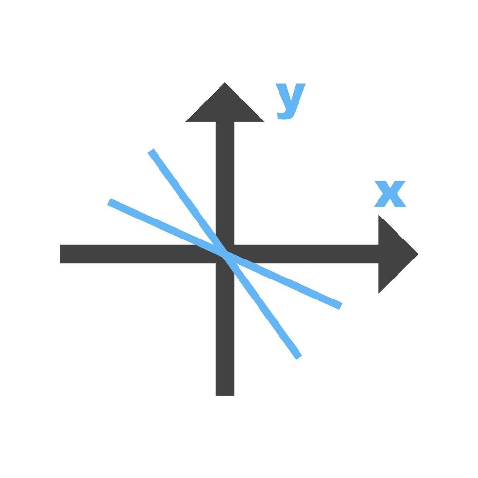 linjär fungera glyf blå och svart ikon vektor