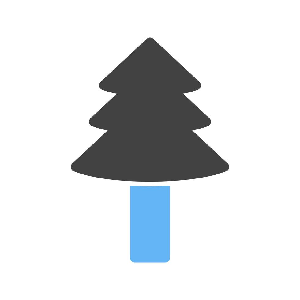träd ii glyf blå och svart ikon vektor