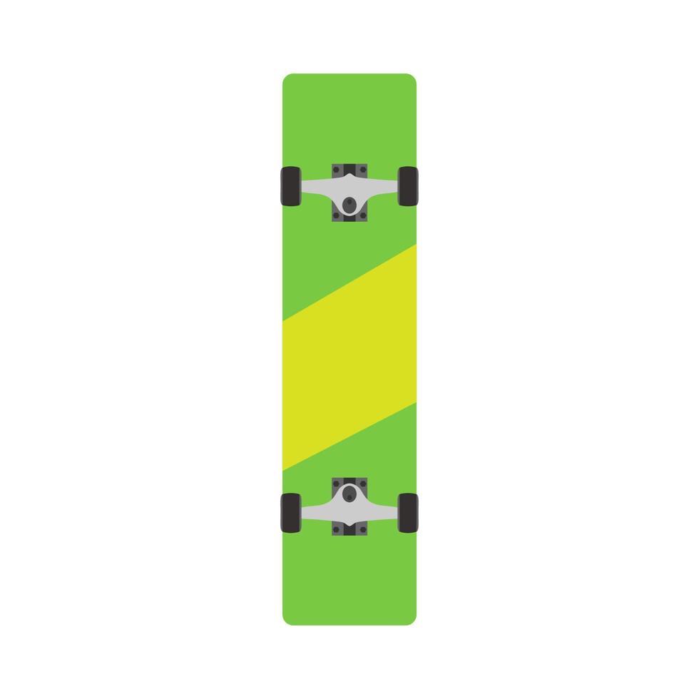 Skateboard-Sport extreme Vektor-Illustration-Symbol. Skateboard-Rad im urbanen Stil Lifestyle-Element. skate board gump zeichen cartoon isoliert weiß. Freestyle-Teenager-Icon-Board-Silhouette vektor