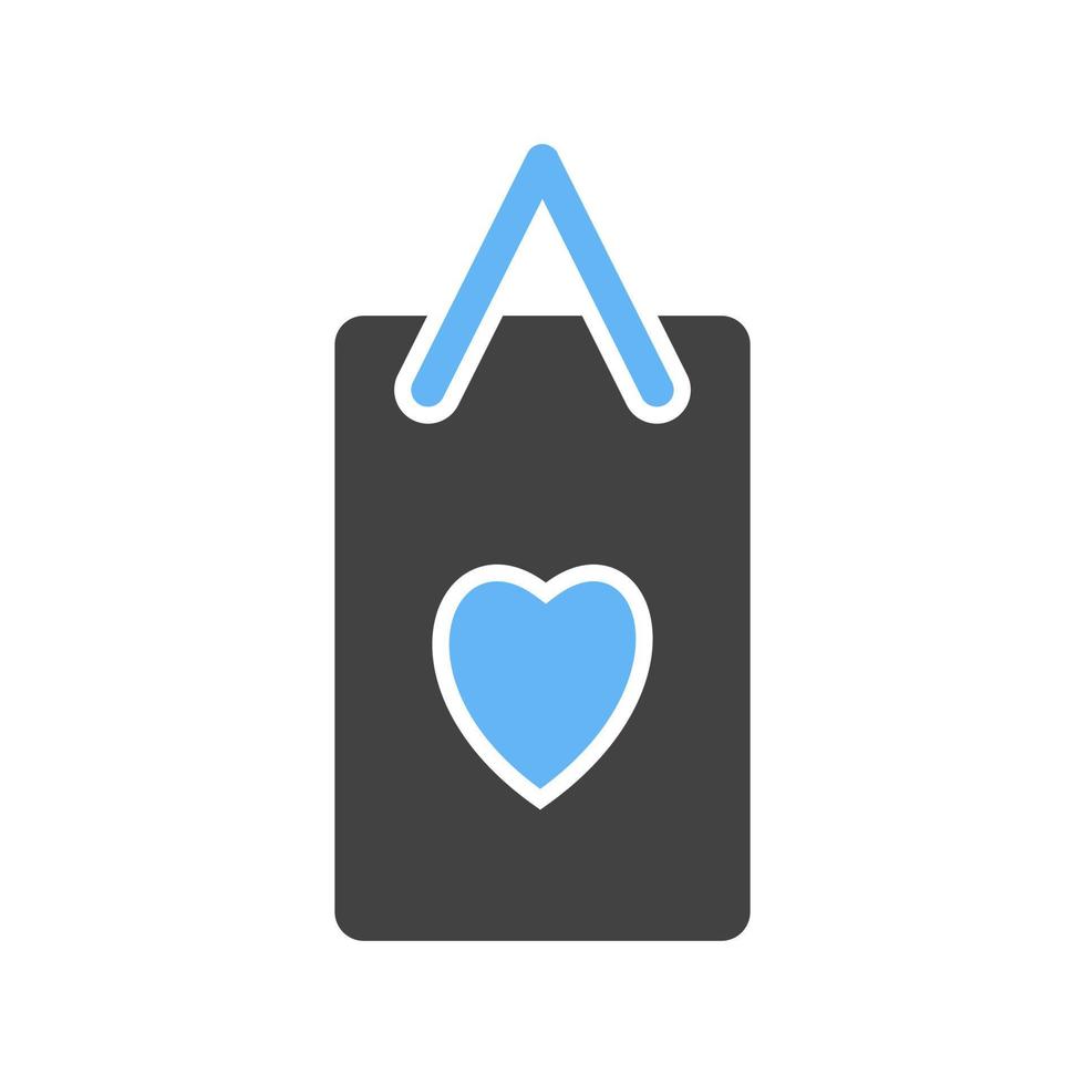 blaues und schwarzes Symbol für Loyalitätsglyphe vektor