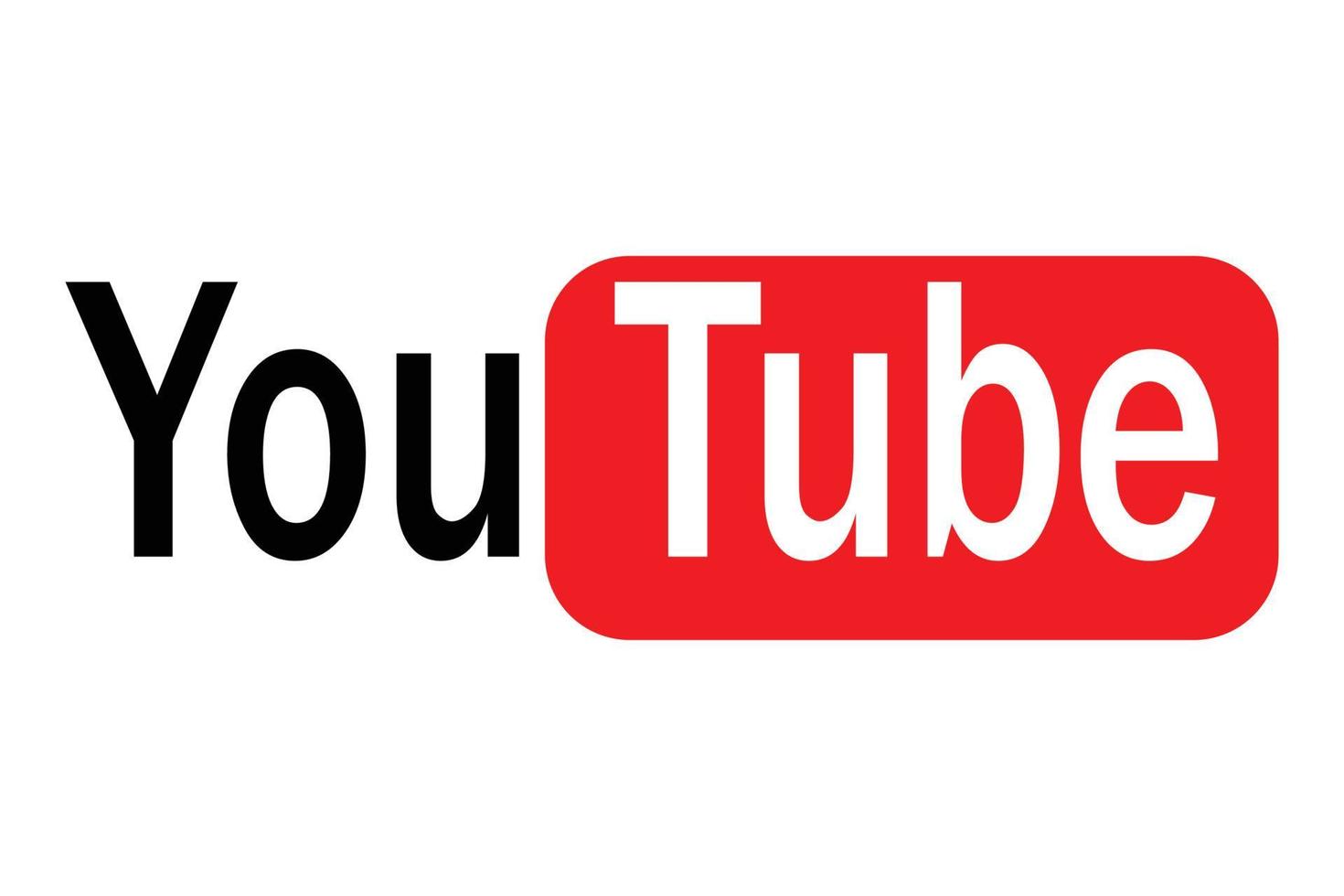 logotyp Youtube redigerbar fil vektor