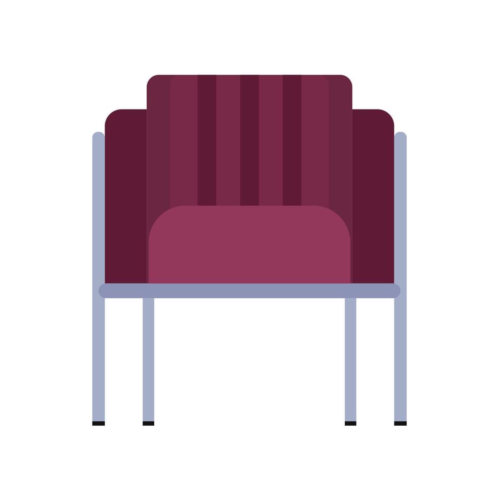 fåtölj främre se möbel vektor ikon illustration isolerat. modern interiör bekväm Hem sittplats koppla av platt element