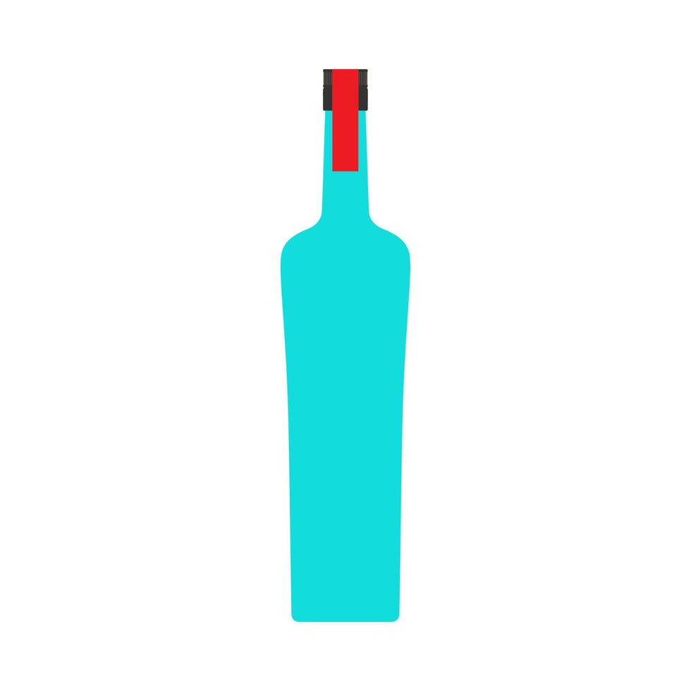 vodka flaska flytande pub alkohol närbild vektor symbol ikon. glas produkt dryck affär