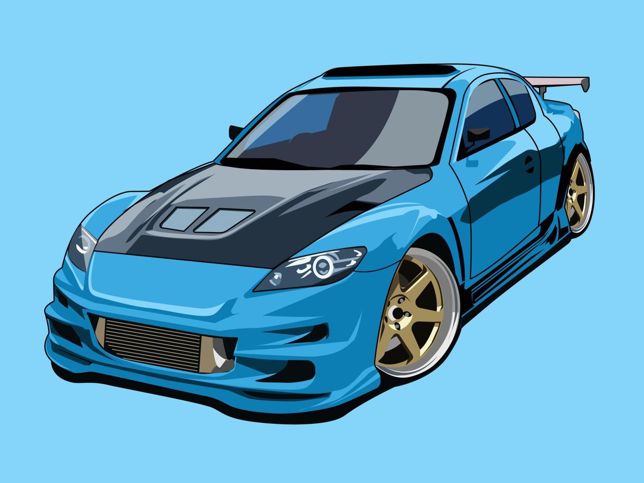 mazda rennwagen illustration vektor design