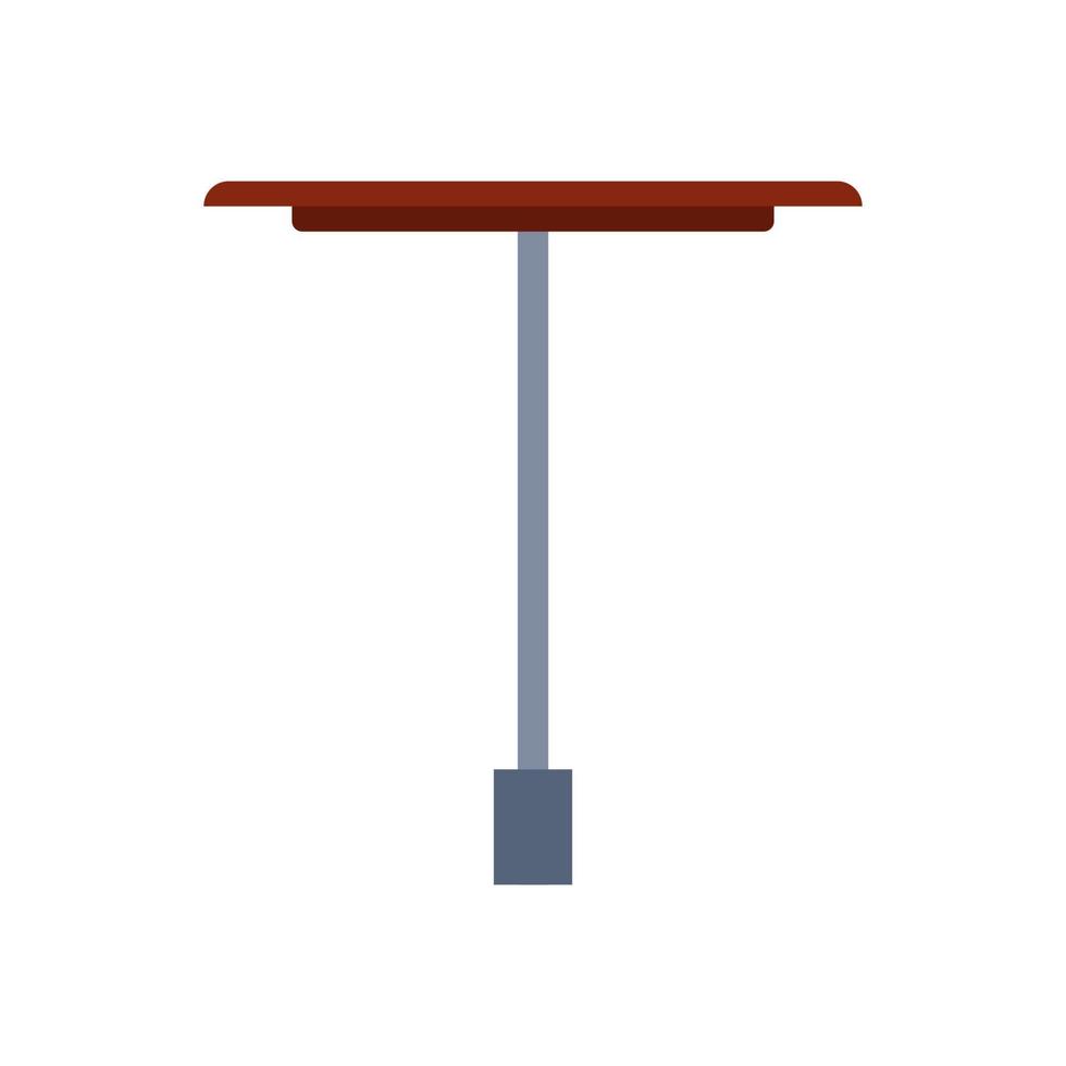 tabell sidovy vektor ikon möbler isolerade interiör. företag tomt element skrivbord trä annonsera. tecknat inredningsrum