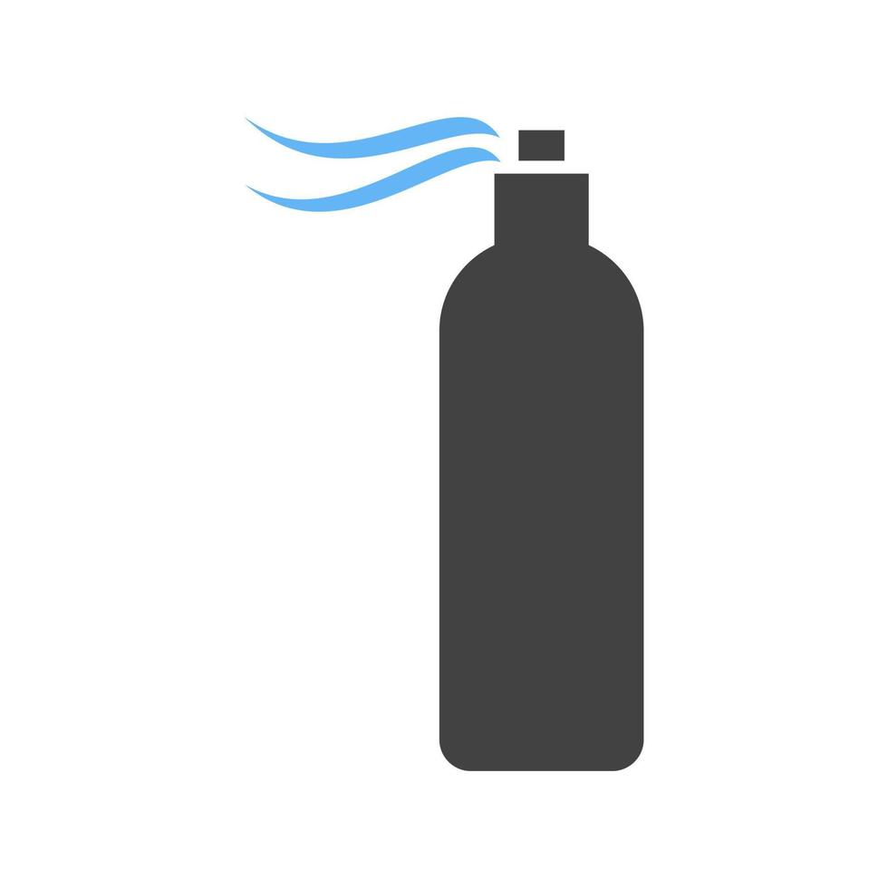 Spray-Glyphe blaues und schwarzes Symbol vektor