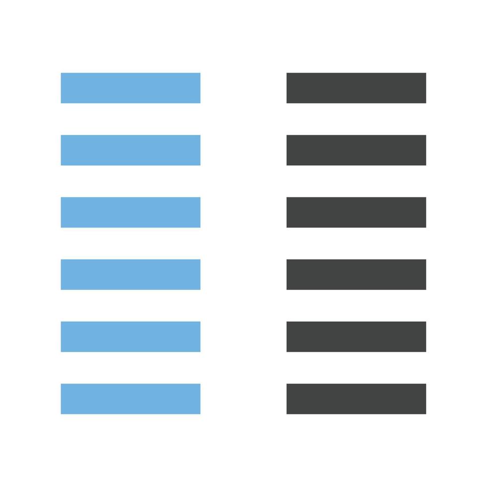kolonner glyf blå och svart ikon vektor