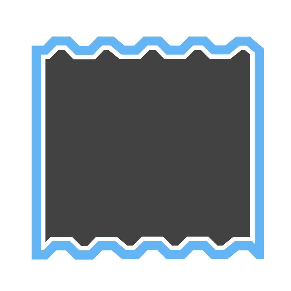 Metallblech-Glyphe blaues und schwarzes Symbol vektor